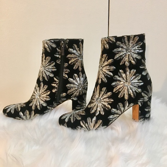Marc Fisher Shoes - PRICE DROP Marc Fisher Floral Sequin Velvet Bootie